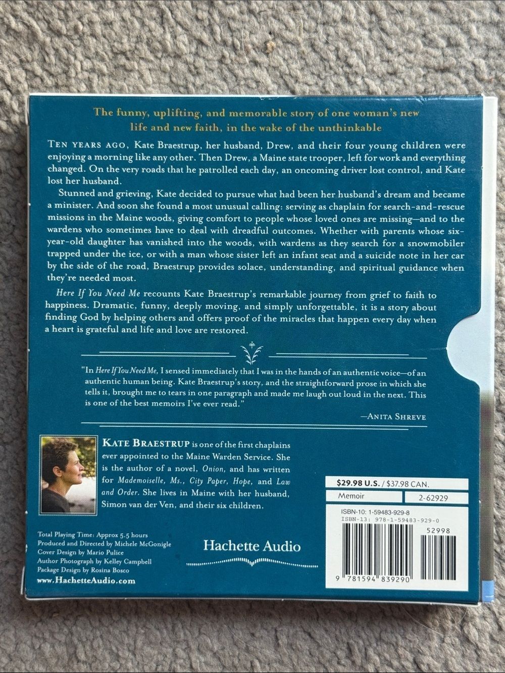 “Here If You Need Me” a True Story Unabridged Audiobook by Kate Braestrup - Picture 4 of 5
